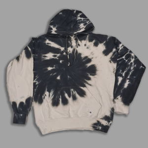 Black / Grey Tie Dye Hoodie - Adult