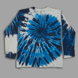 Ocean Blues Tie Dye Long Sleeve T Shirt - Adult