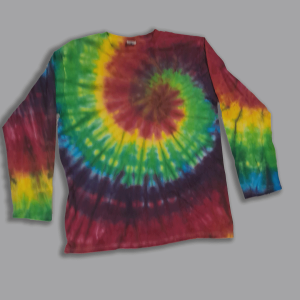 Rainbow Tie Dye Long Sleeve T Shirt - Adult