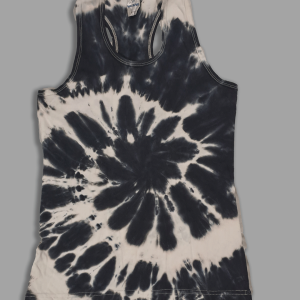 Grey / Black Tie Dye Vest - Ladies Cut