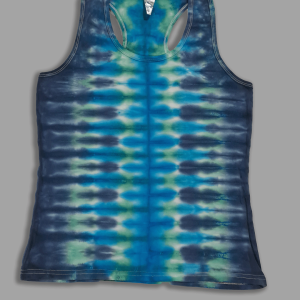 Blue Bars Tie Dye Vest - Ladies Cut