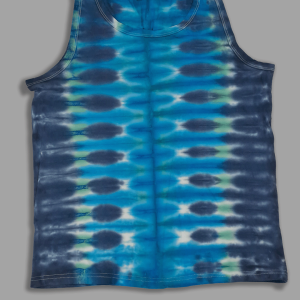 Blue Bars Tie Dye Vest - Unisex